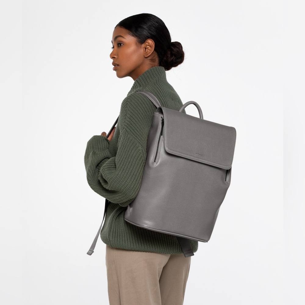 Matt & Nat [Vintage] Fabi Large Grey Backpack Casual Travel School College